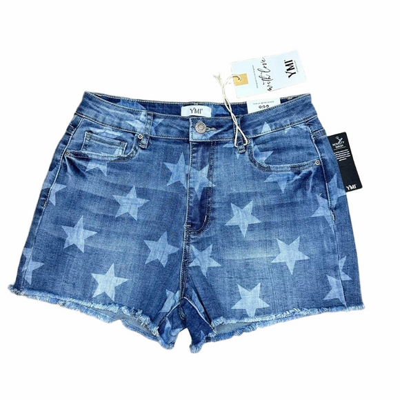 YMI Pants - NWT YMI | 4th of July Star Print Jean Shorts Size 5/27